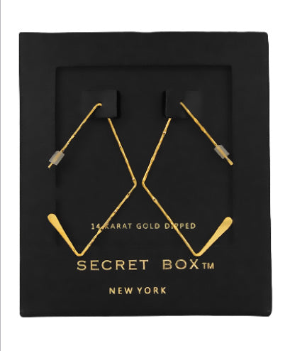 14 Karat Gold Dipped SecretBox Earrings