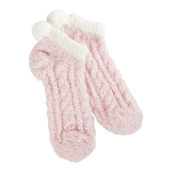 Adobe Rose Cozy Pom Low World's Softest Socks