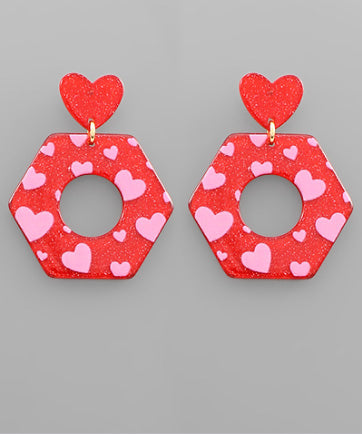 Always My Valentine Red Earrings