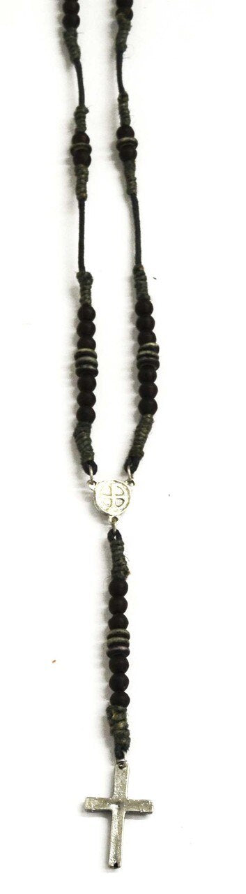 Anju Ebony Cross Necklace