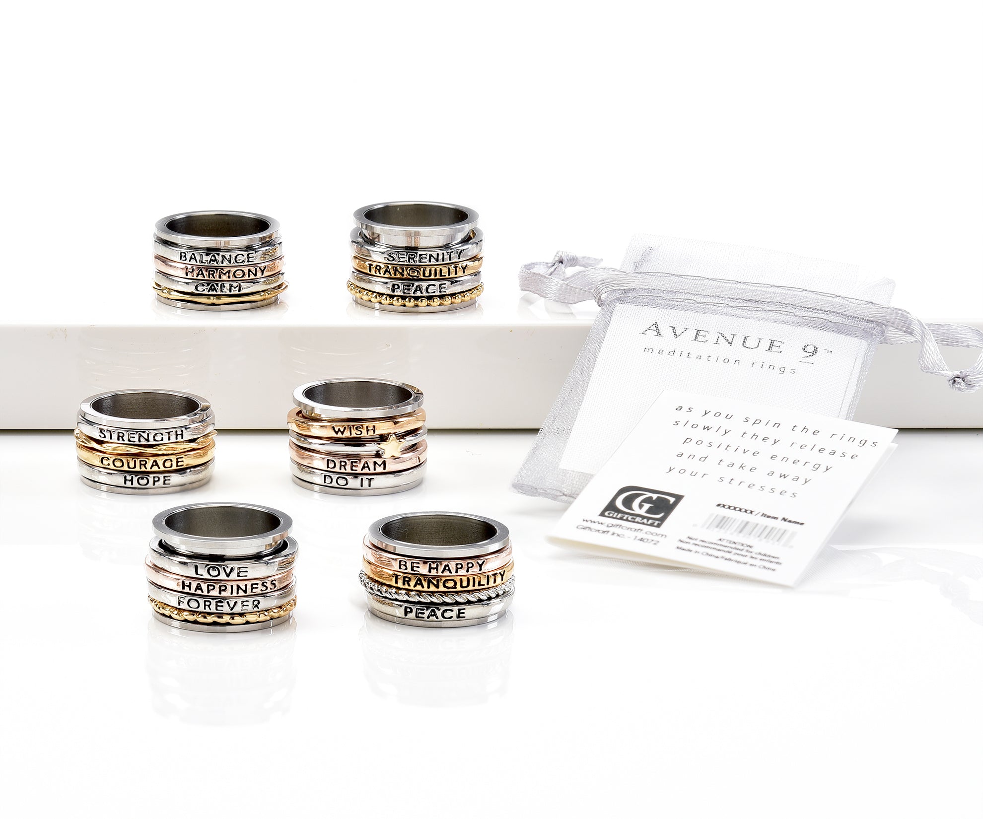 Avenue 9 Meditation Band Ring