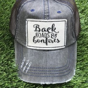 Back Roads & Bonfires Vintage Trucker Hat