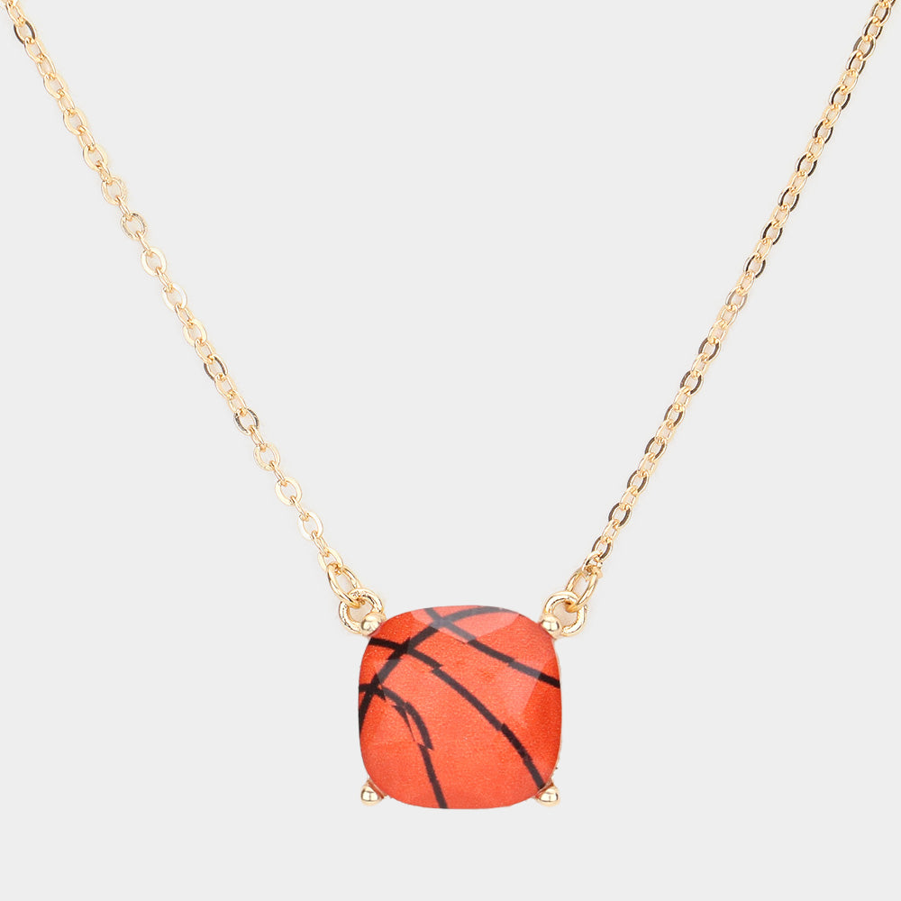 Basketball Pendant Necklace