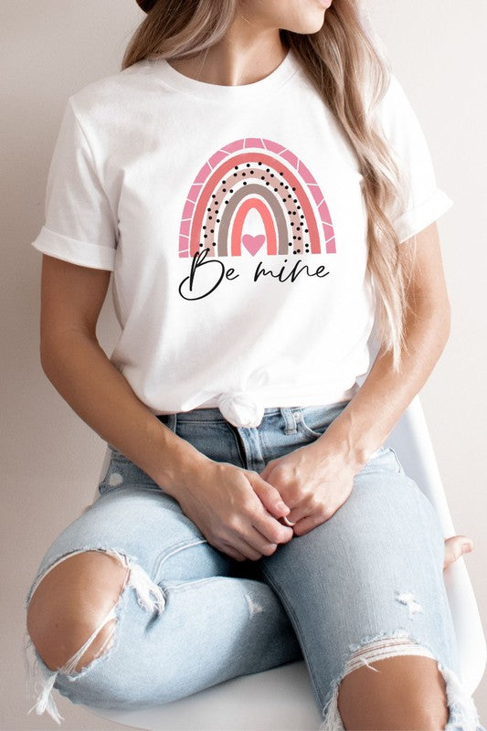 Be Mine Rainbow Graphic Tee