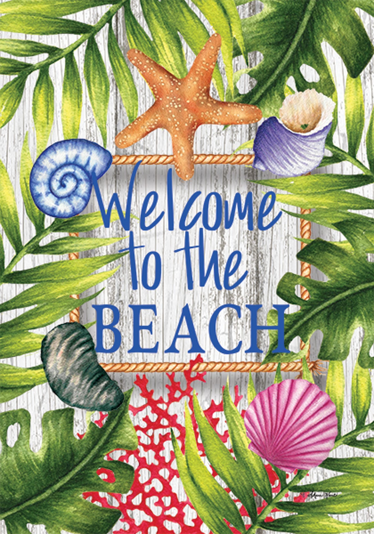 Beach Welcome Garden Flag