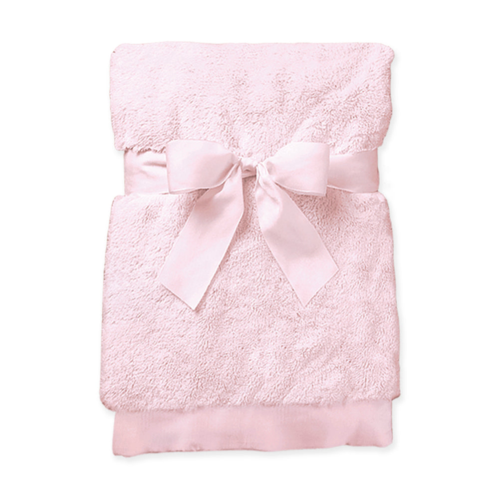 Bearington Pink Silky Soft Crib Blanket