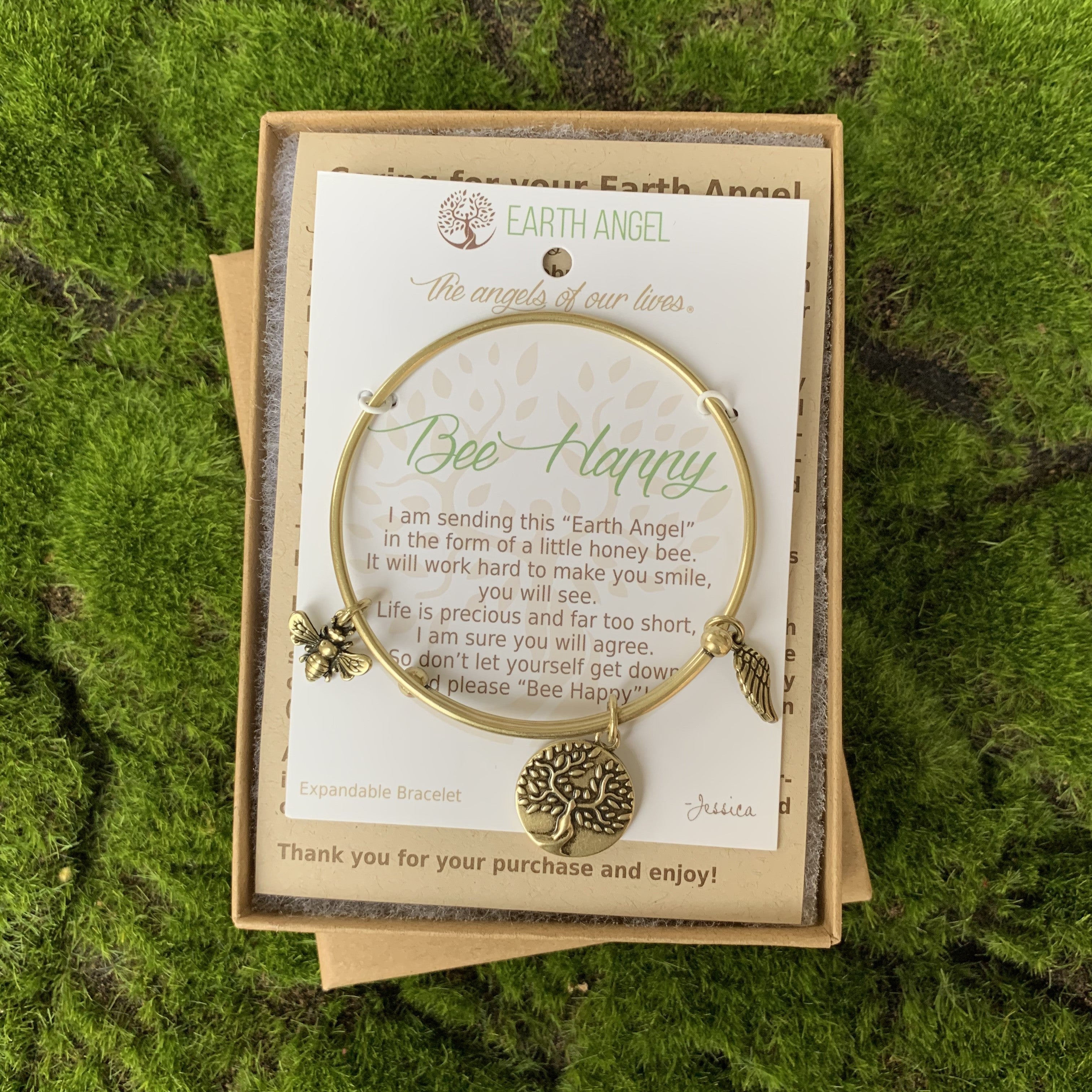 Bee Happy Earth Angel Bracelet