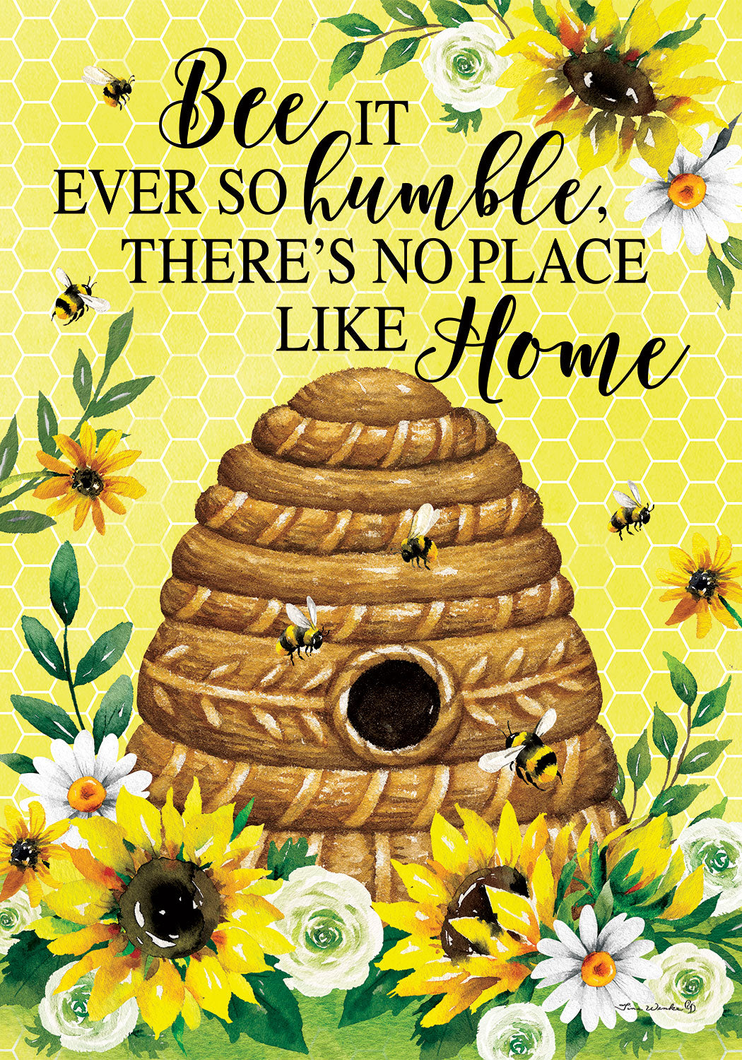 Bee Skep Garden Flag