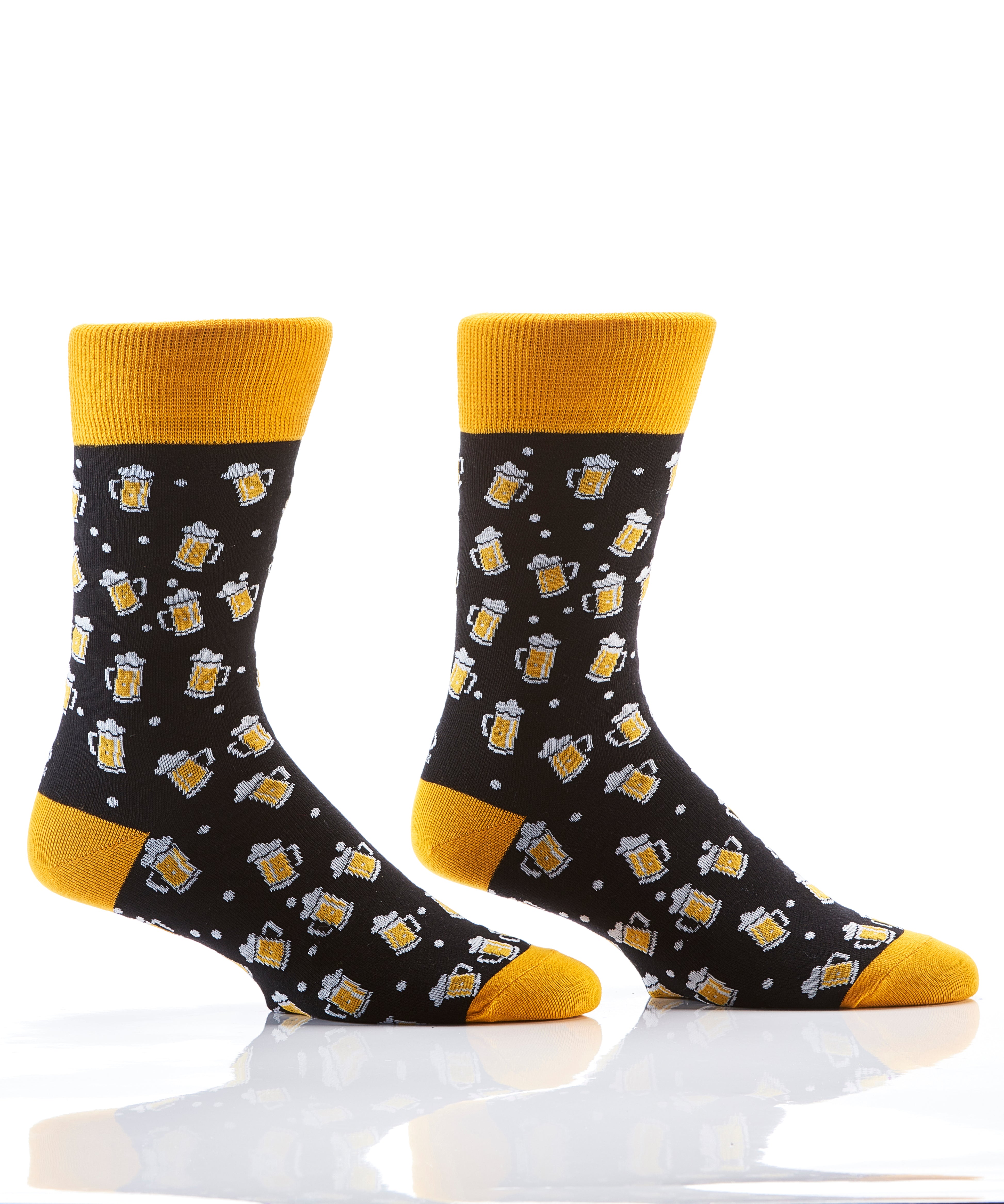 Beer Steins Men's Crew Yo Socks