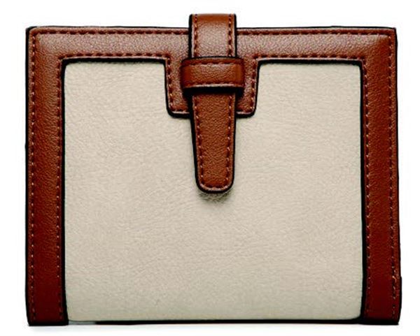 Beige Bessie Canvas Wallet