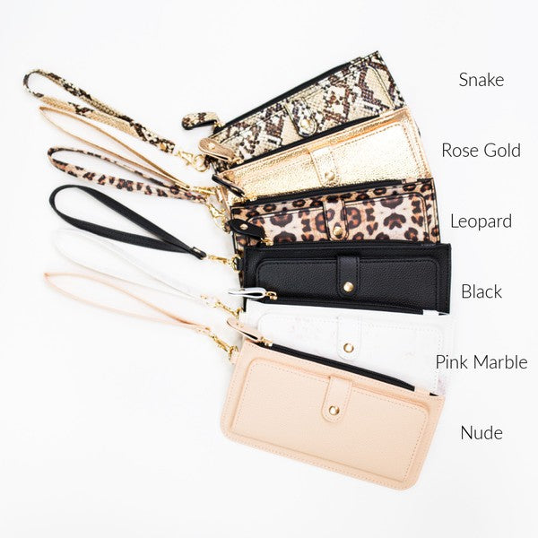 Bella Credit Card Zipper Wristlet Wallet