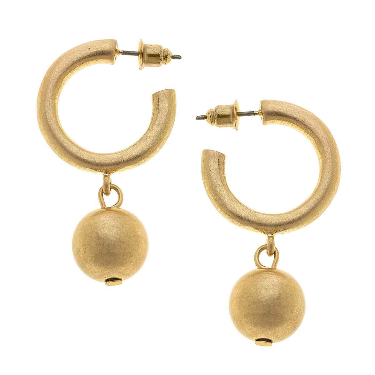 Beth Drop Hoop Earrings