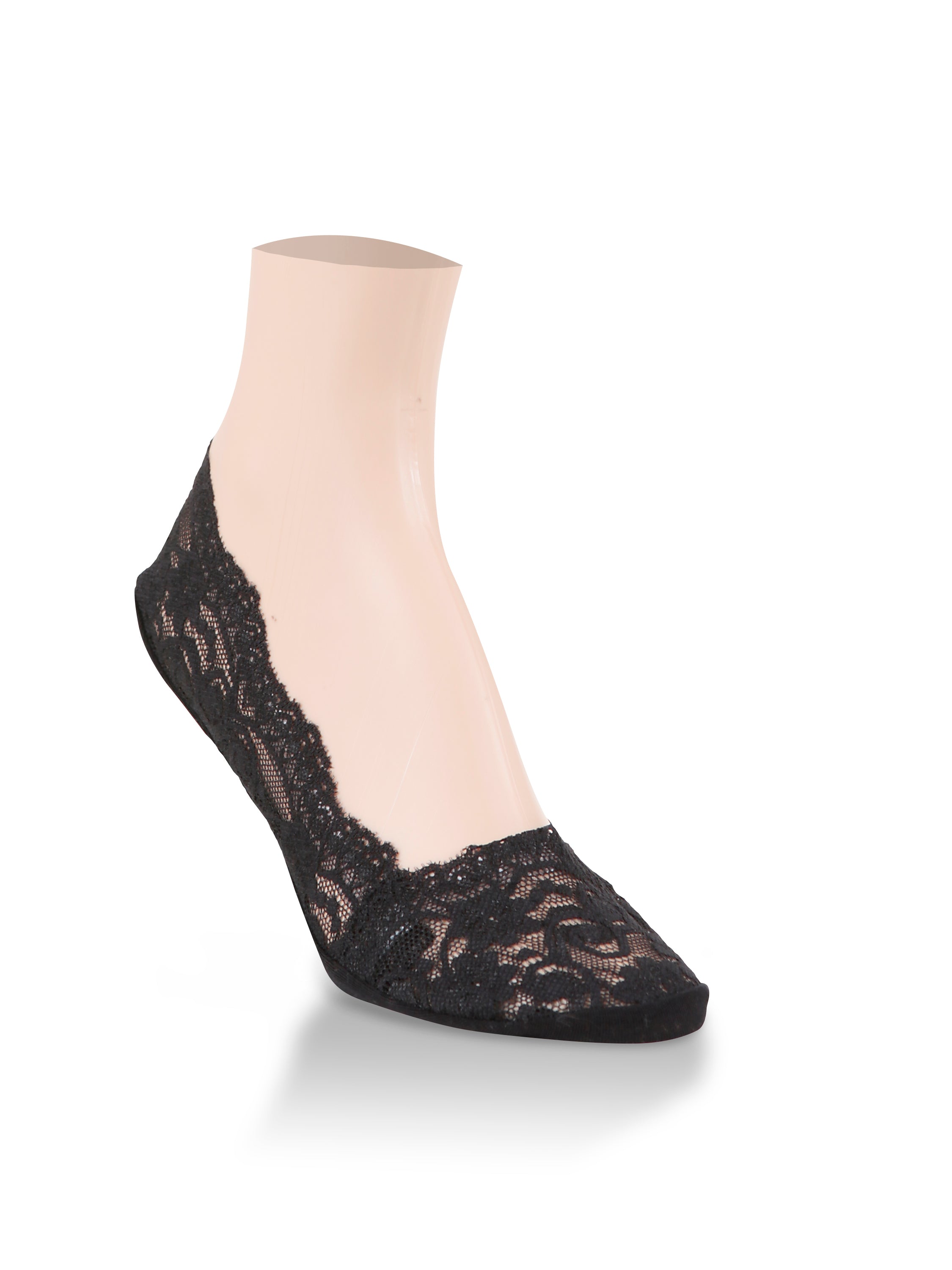 Black Lacey Footsie World's Softest Socks