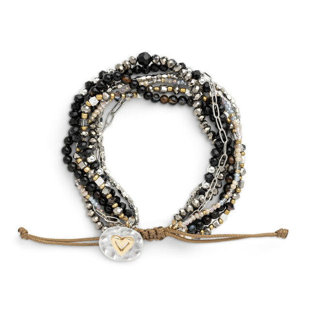 Black Your Journey Beaded Love Bracelet