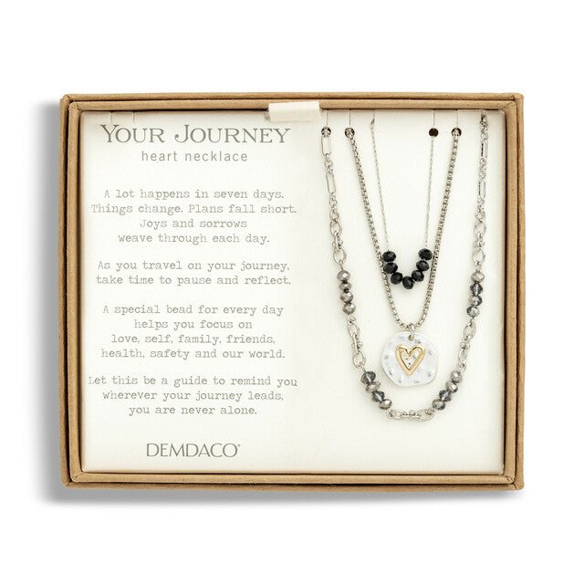 Black Your Journey Beaded Love Necklace