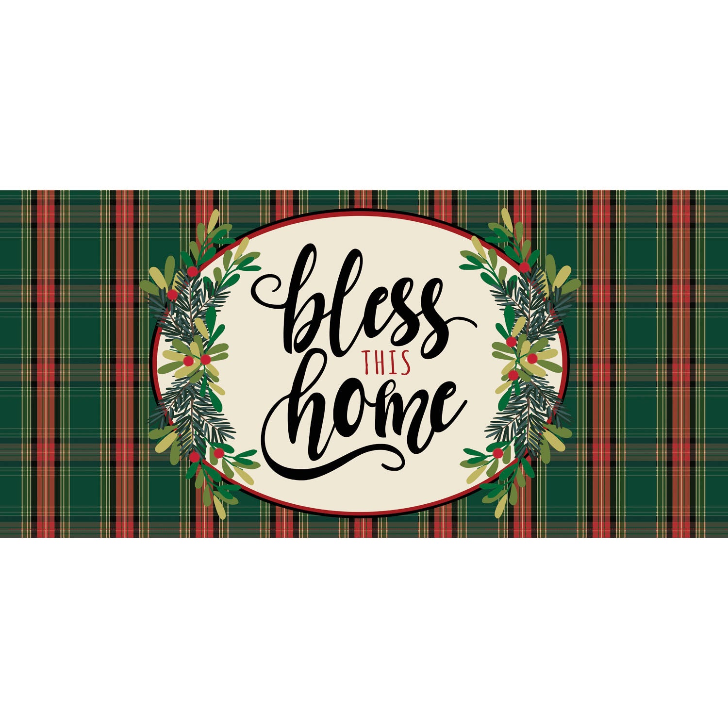 Bless this Home Plaid Sassafras Switch Mat