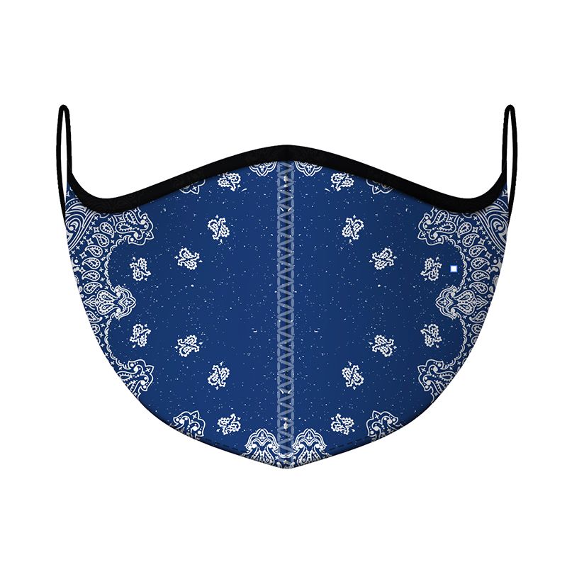 Blue Bandana Kid's Face Mask - Ages 3-7