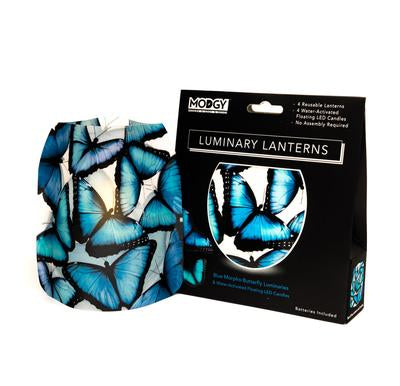 Blue Morpho Butterfly Modgy Luminary Set