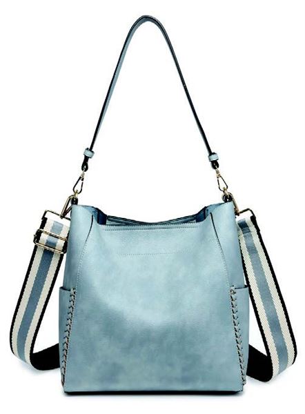 Blue Penny Bucket Bag with Guitar Strap