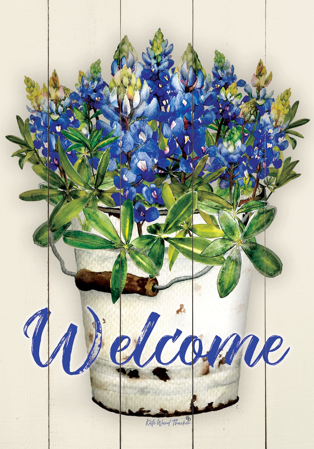 Bluebonnet Bucket House Flag