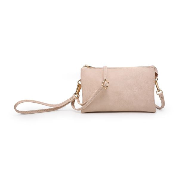 Blush Zoe 3 Compartment Crossbody/Wristlet Purse