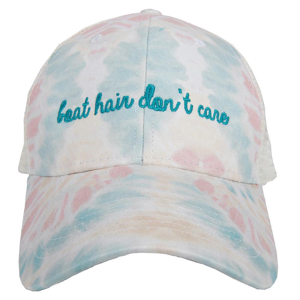 Boat Hair Don't Care Tie Dye Trucker Hat