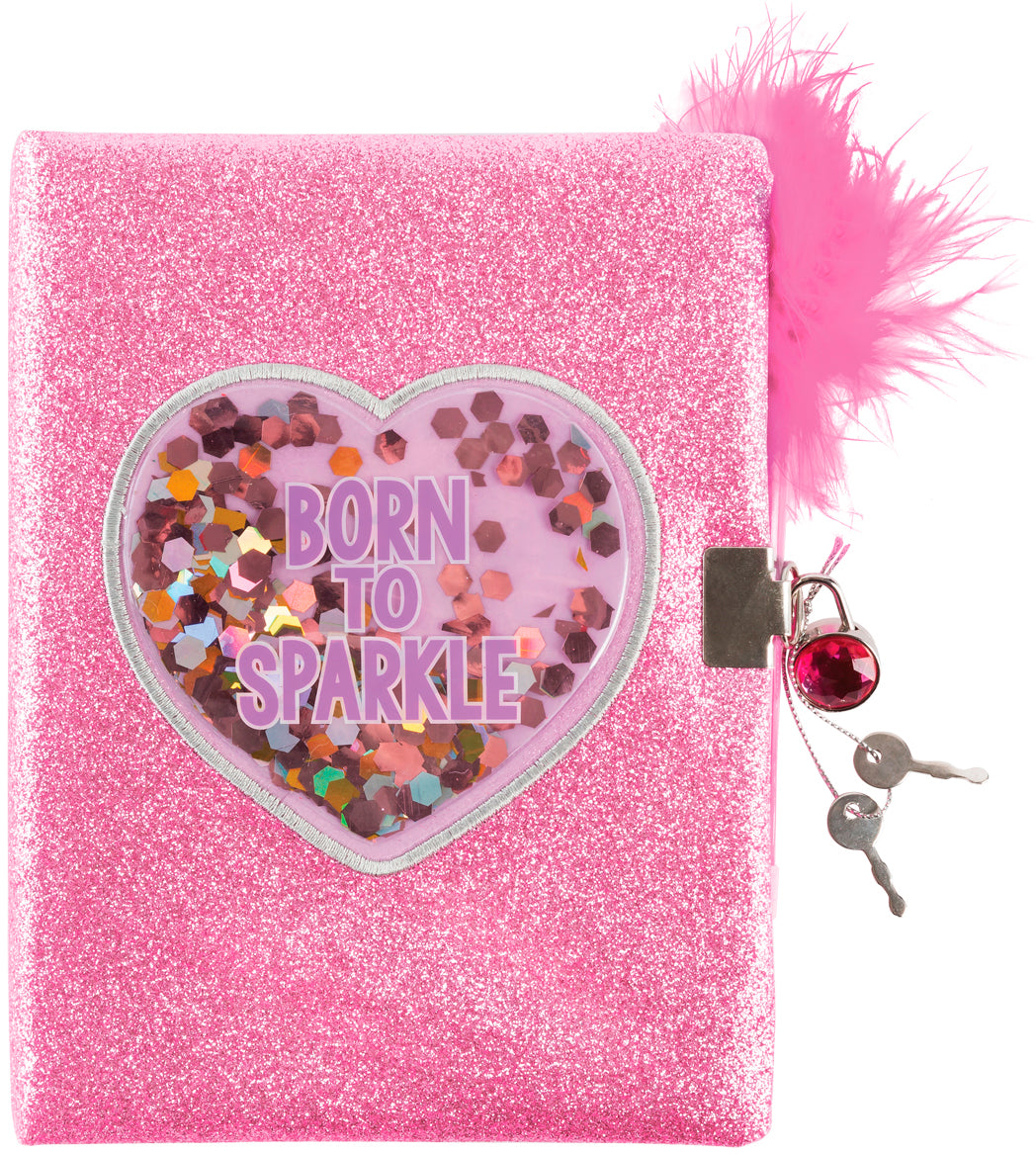 Born To Sparkle Glitter/Confetti Journal