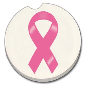 Breast Cancer Ribbon Car Coaster