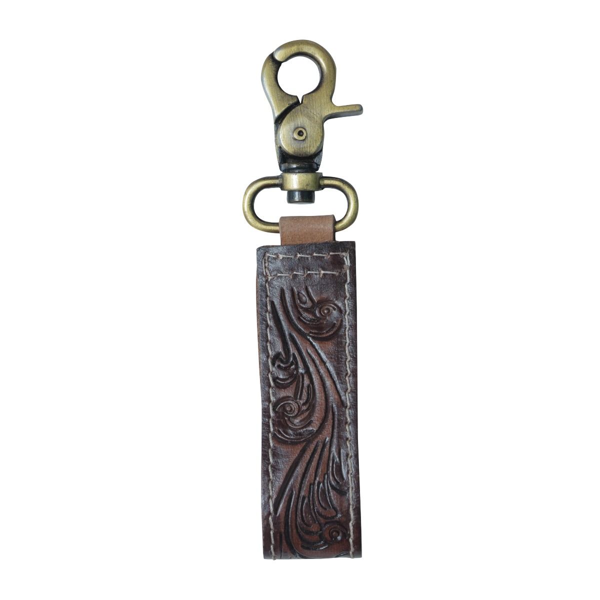 Brown Waves Myra Key Fob