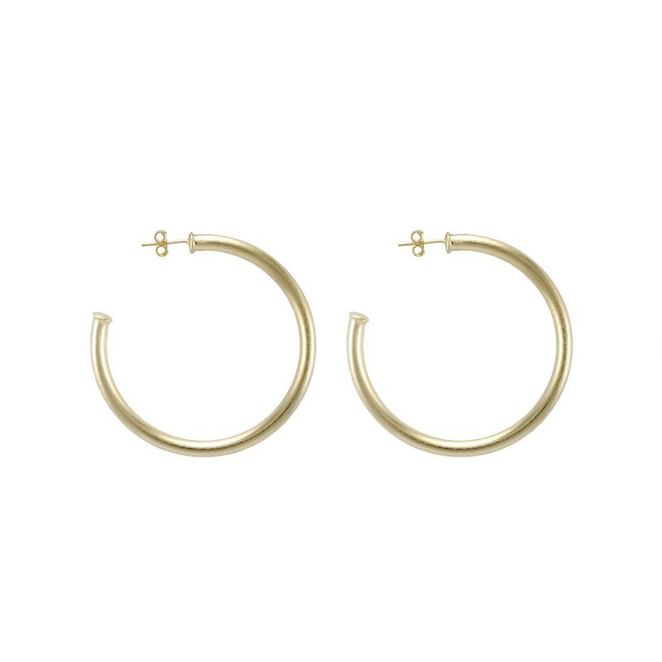 Brushed Gold Petite Sheila Fajl Everybody's Favorite Hoops