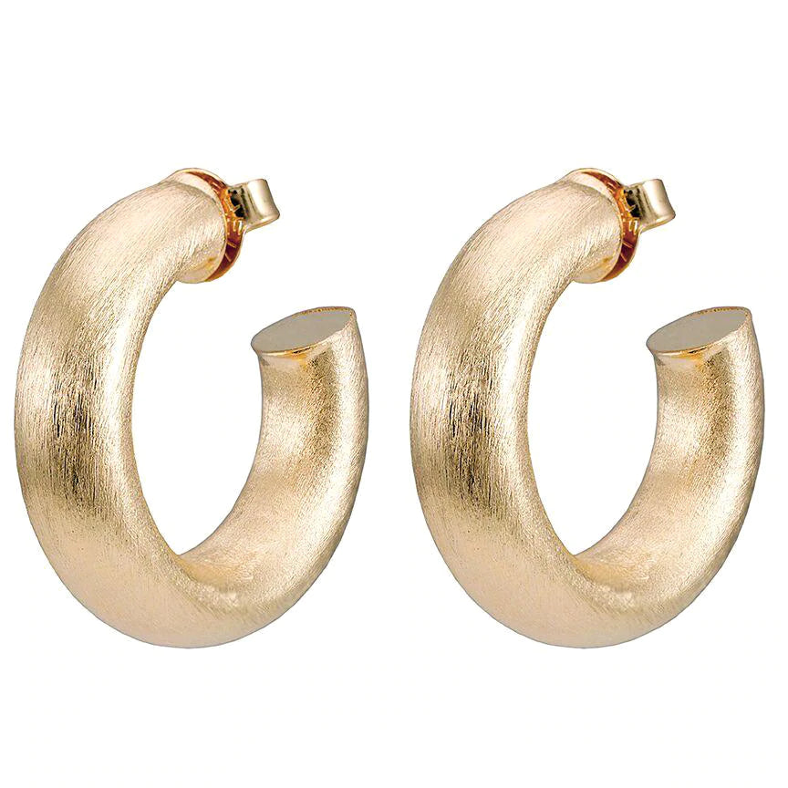 Brushed Gold Sheila Fajl Chantal Hoop Earrings