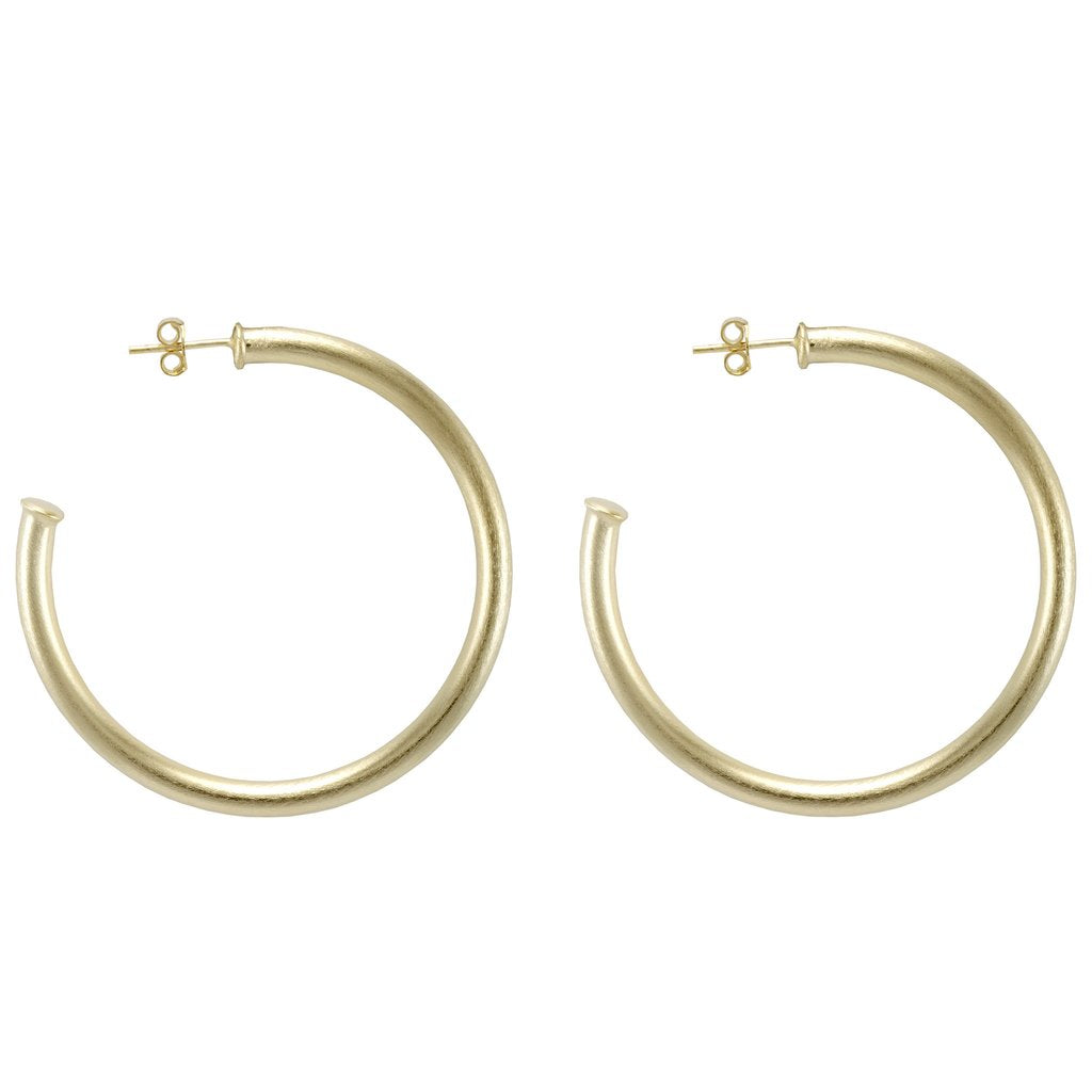 Brushed Gold Smaller Sheila Fajl Everybody's Favorite Hoops