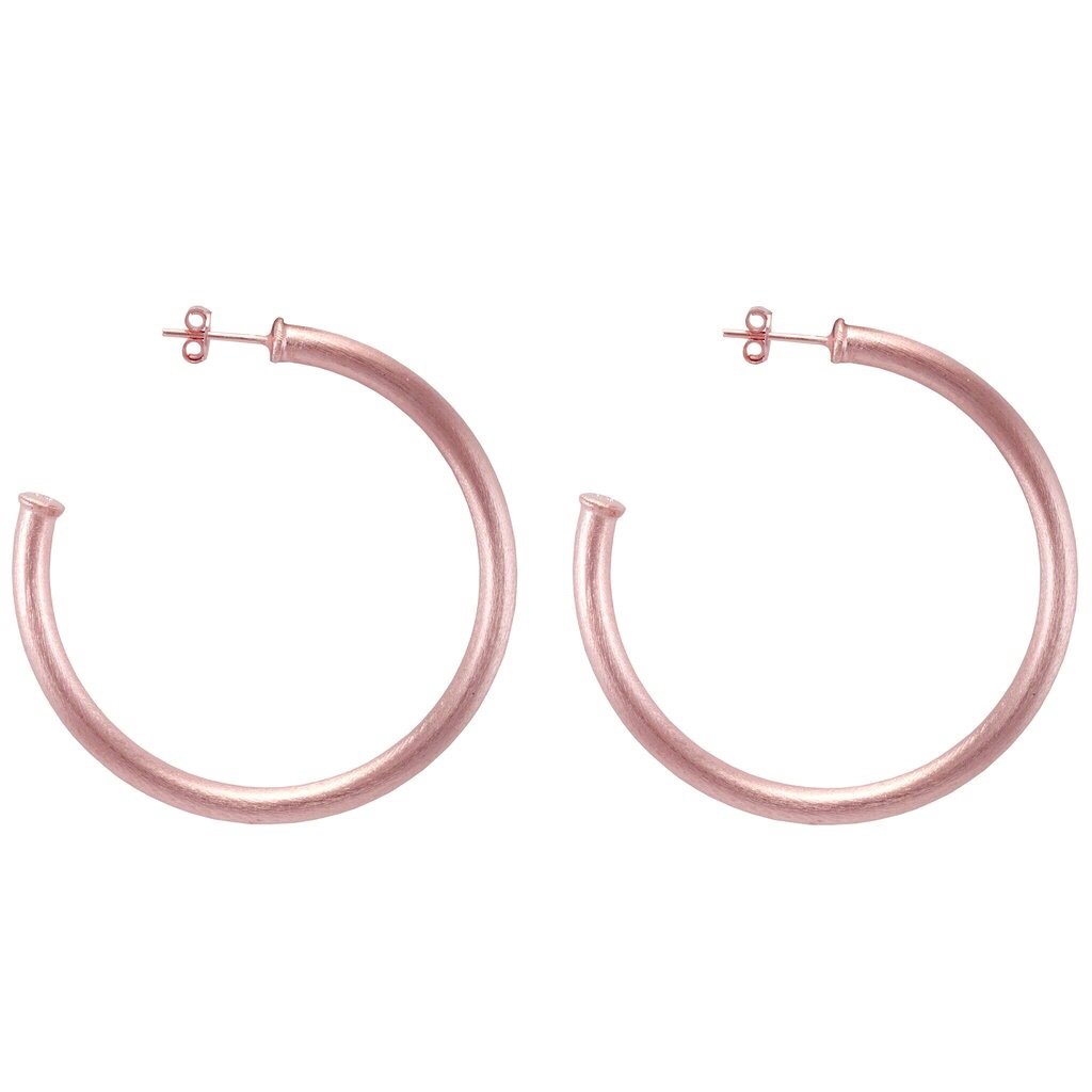 Brushed Rose Gold Smaller Sheila Fajl Everybody's Favorite Hoops