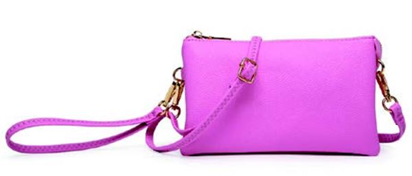 Bubblegum Zoe 3 Compartment Crossbody/Wristlet Purse