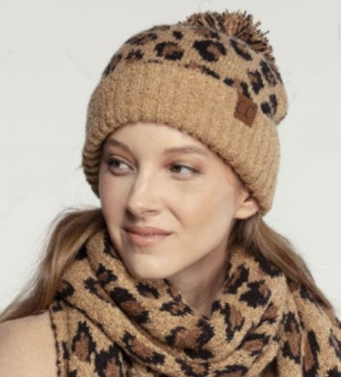 C.C. Leopard Beanie