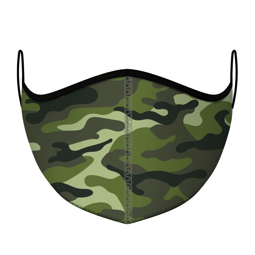 Camo Large Face Mask - Adult Men/XL Women