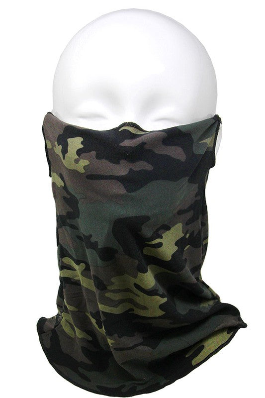 Camouflage Seamless Face Tube Mask with Ear Holes