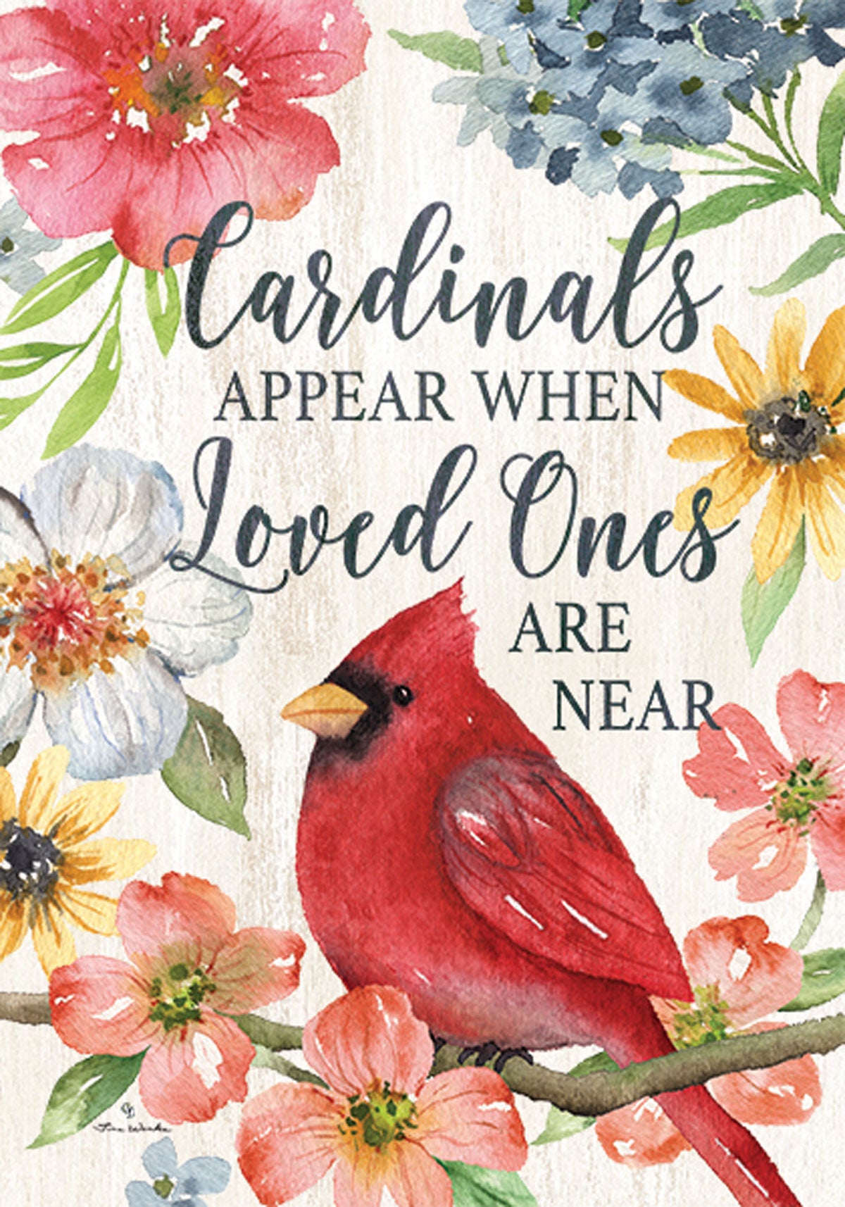 Cardinals Appear Garden Flag