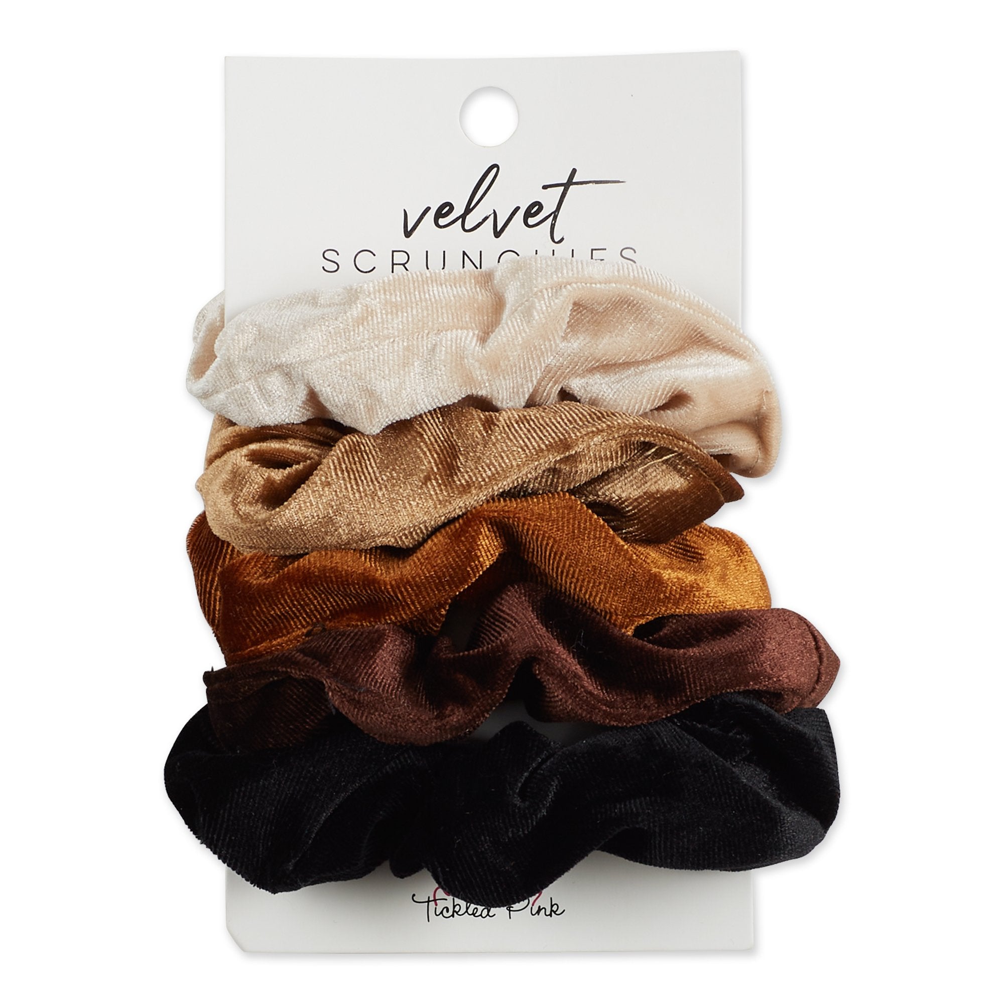 Chai Velvet Scrunchie Set