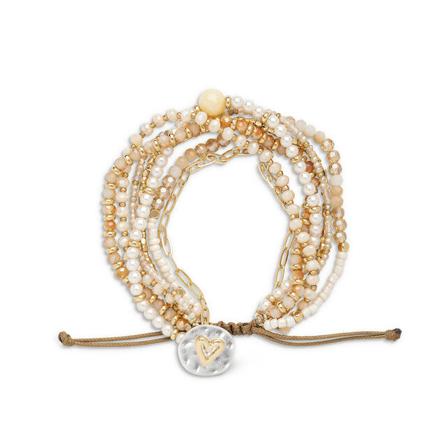 Champagne Your Journey Beaded Love Bracelet