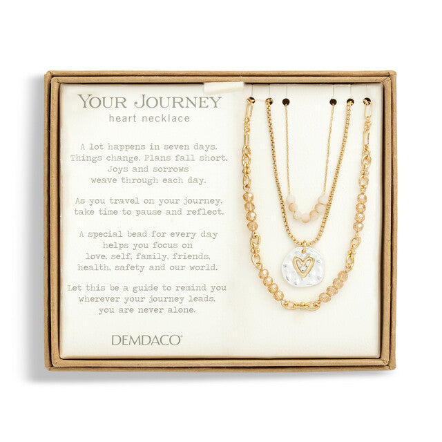 Champagne Your Journey Beaded Love Necklace