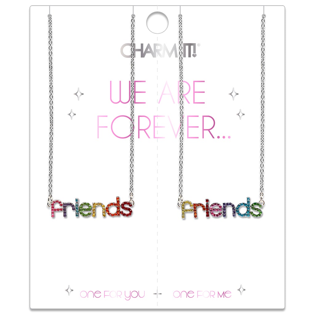 Charm It Rhinestone Friends Necklace Set