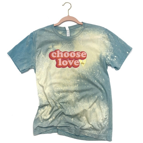 Choose Love Bleached Vintage Boyfriend Tee