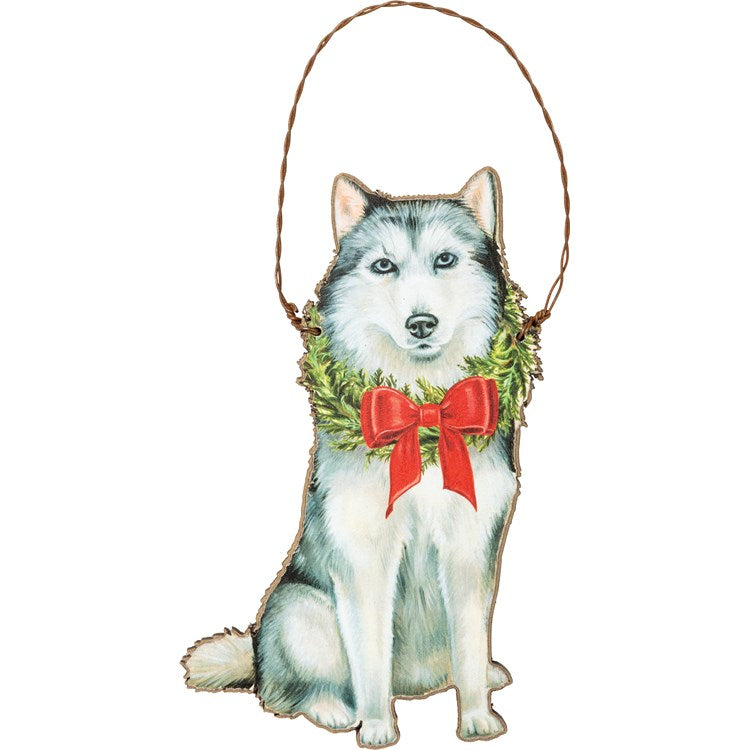 Christmas Husky Ornament