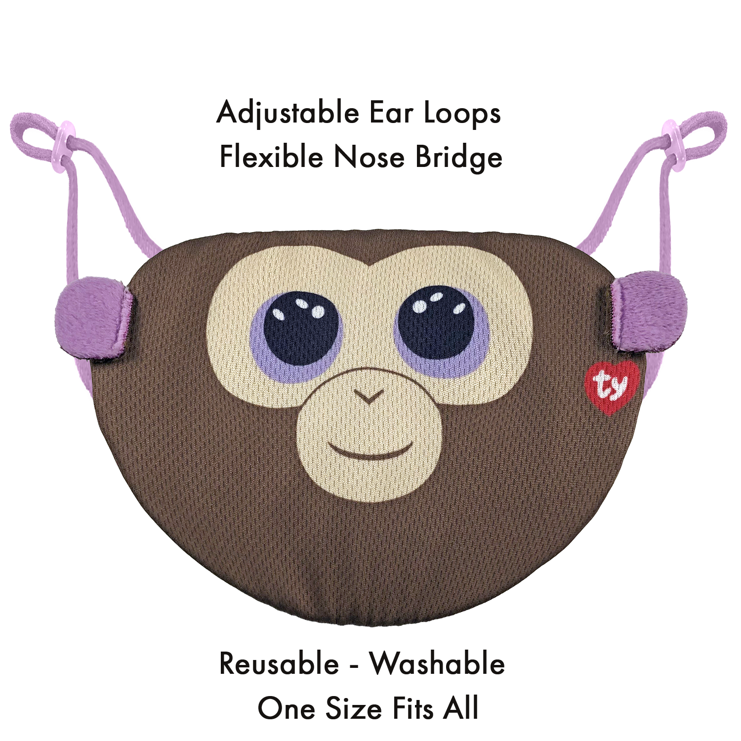 Coconut Brown Monkey Ty Mask