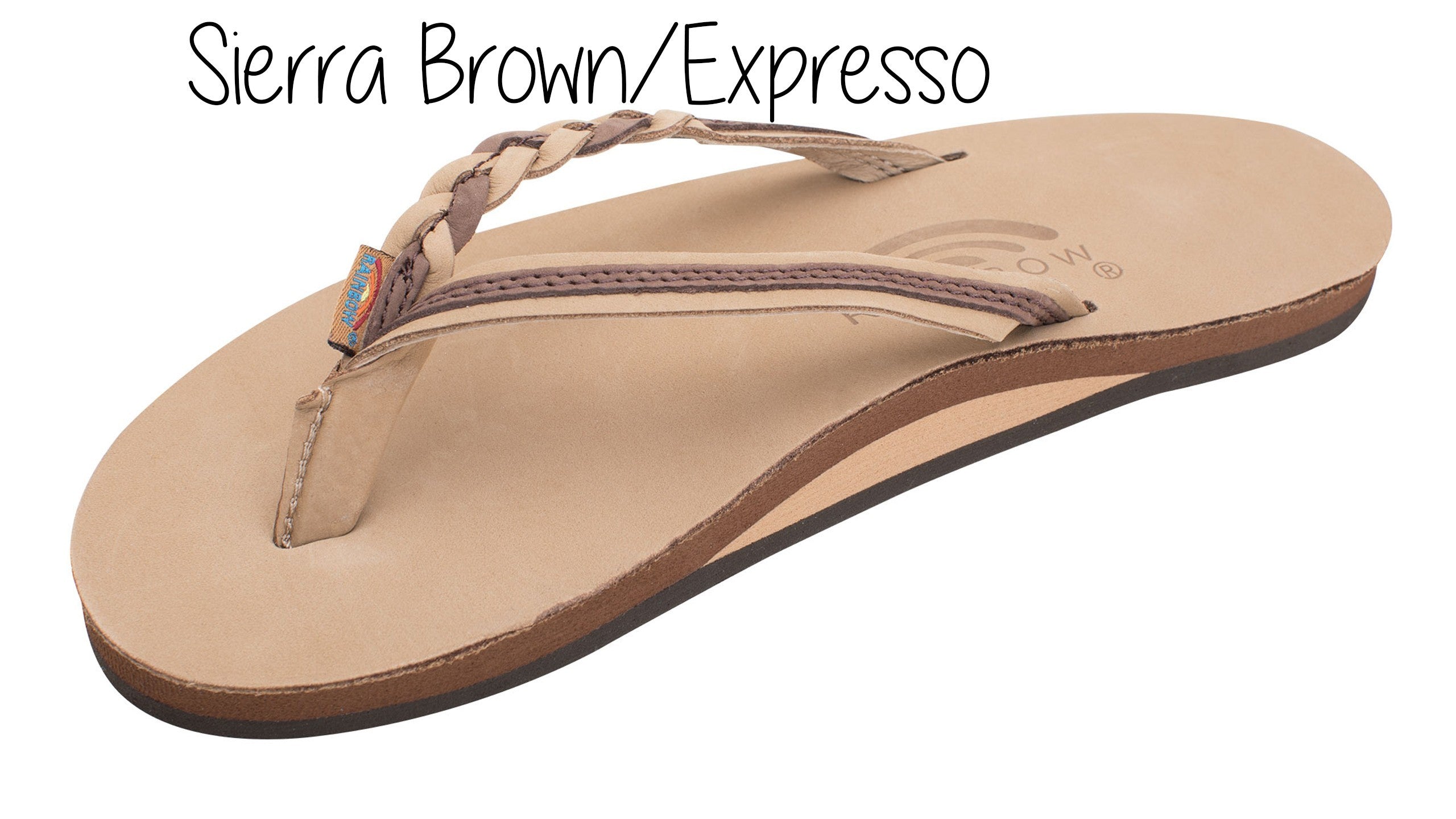 Flirty Braidy Ladies' Rainbow Sandals - Sierra Brown with Expresso