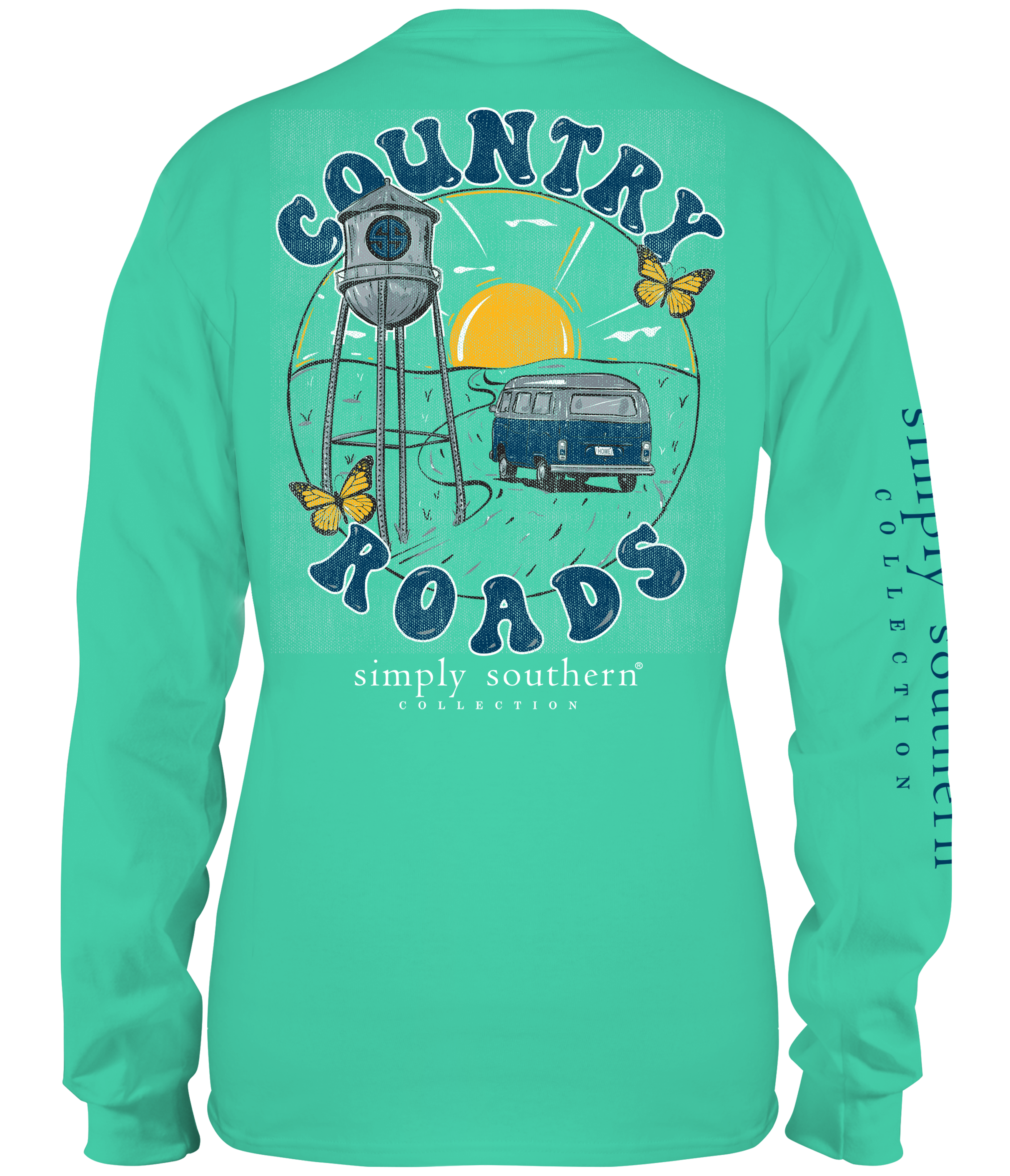 Country Roads Long Sleeve Simply Southern Tee