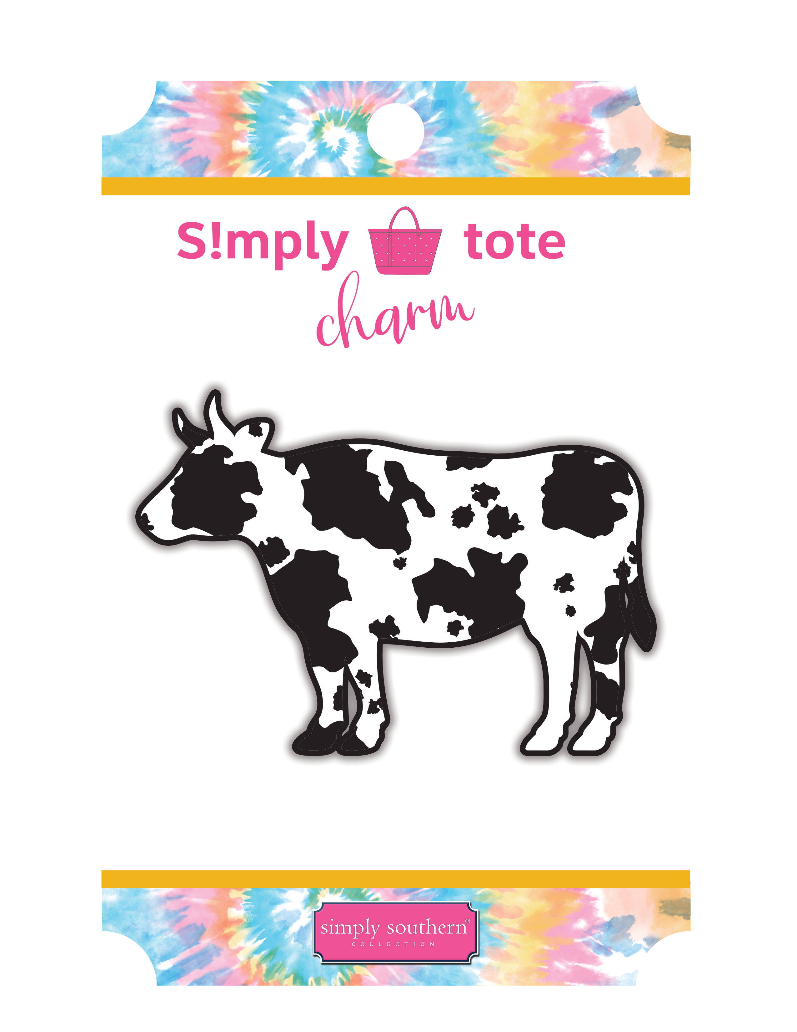 Cow Simply Southern Silicone Charm for Simply Totes