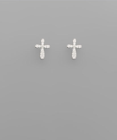 Cross CZ Earrings