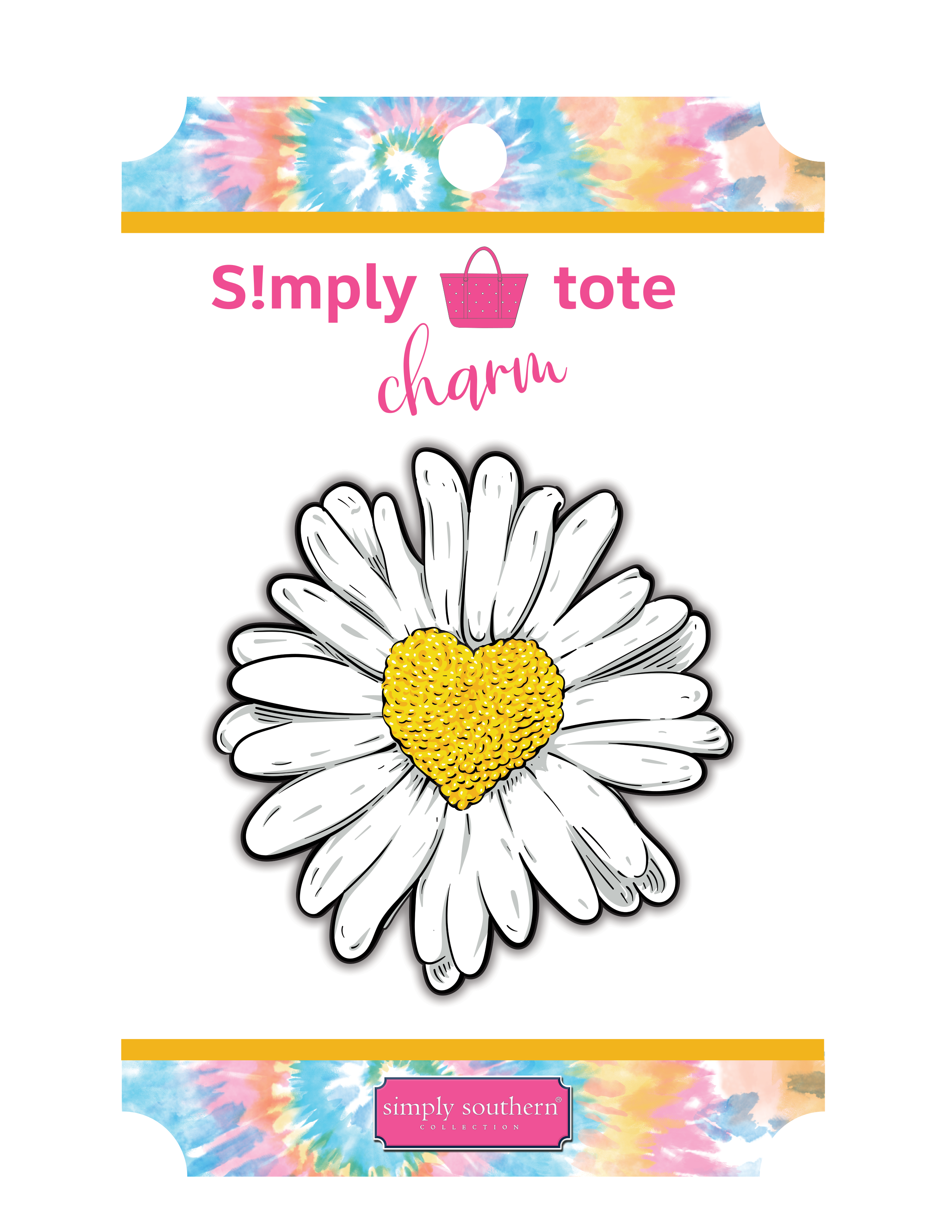 Daisy Simply Southern Silicone Charm for Simply Totes